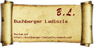 Buchberger Ladiszla névjegykártya